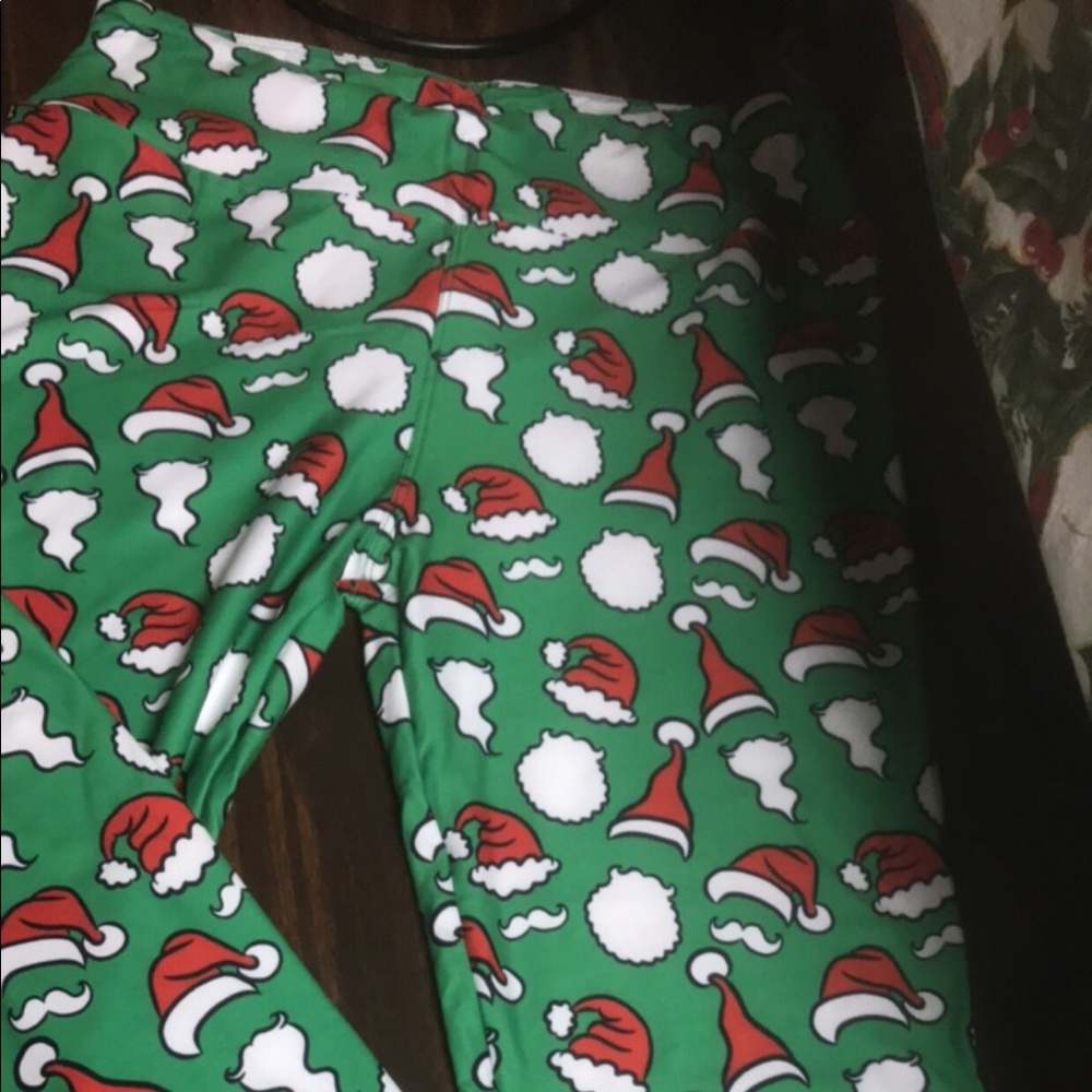 Os 2-14 Santa Hat Custom Woman’s Teen Leggings